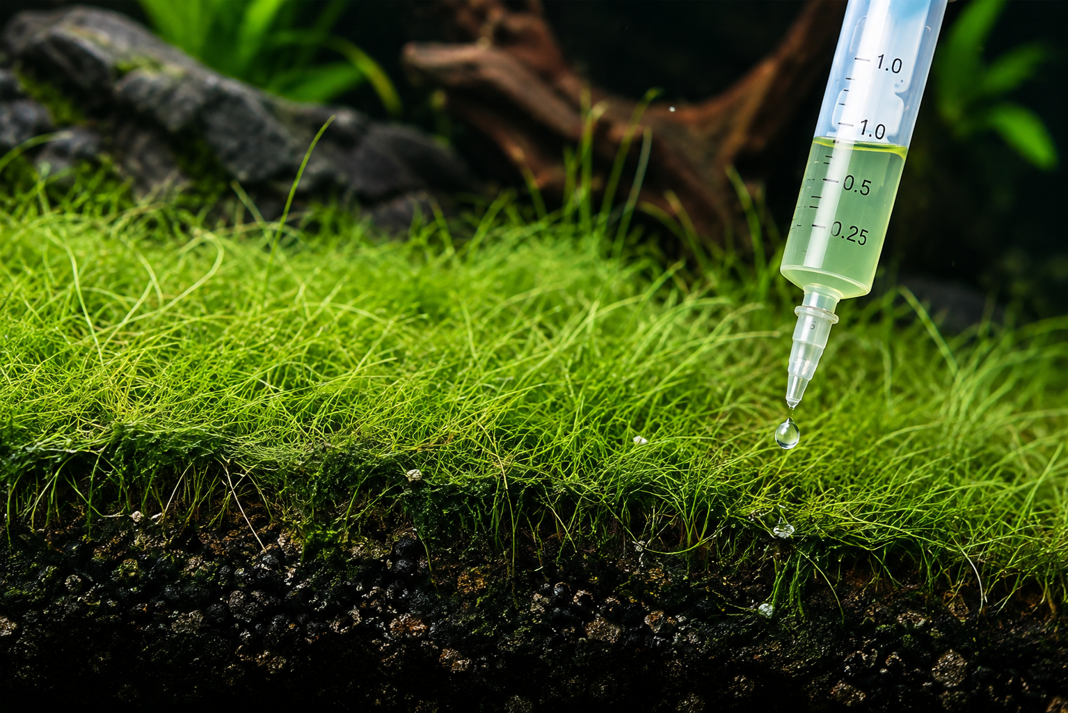 Mild cyanobacteria infestation