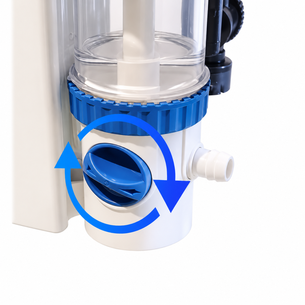 Waste drain control on the SunSun YBF-500 separation chamber